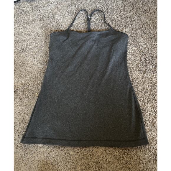 Lululemon Power Pose Heathered Black Gray Tank Light Support for A/B Cup Size 8 - Picture 3 of 6